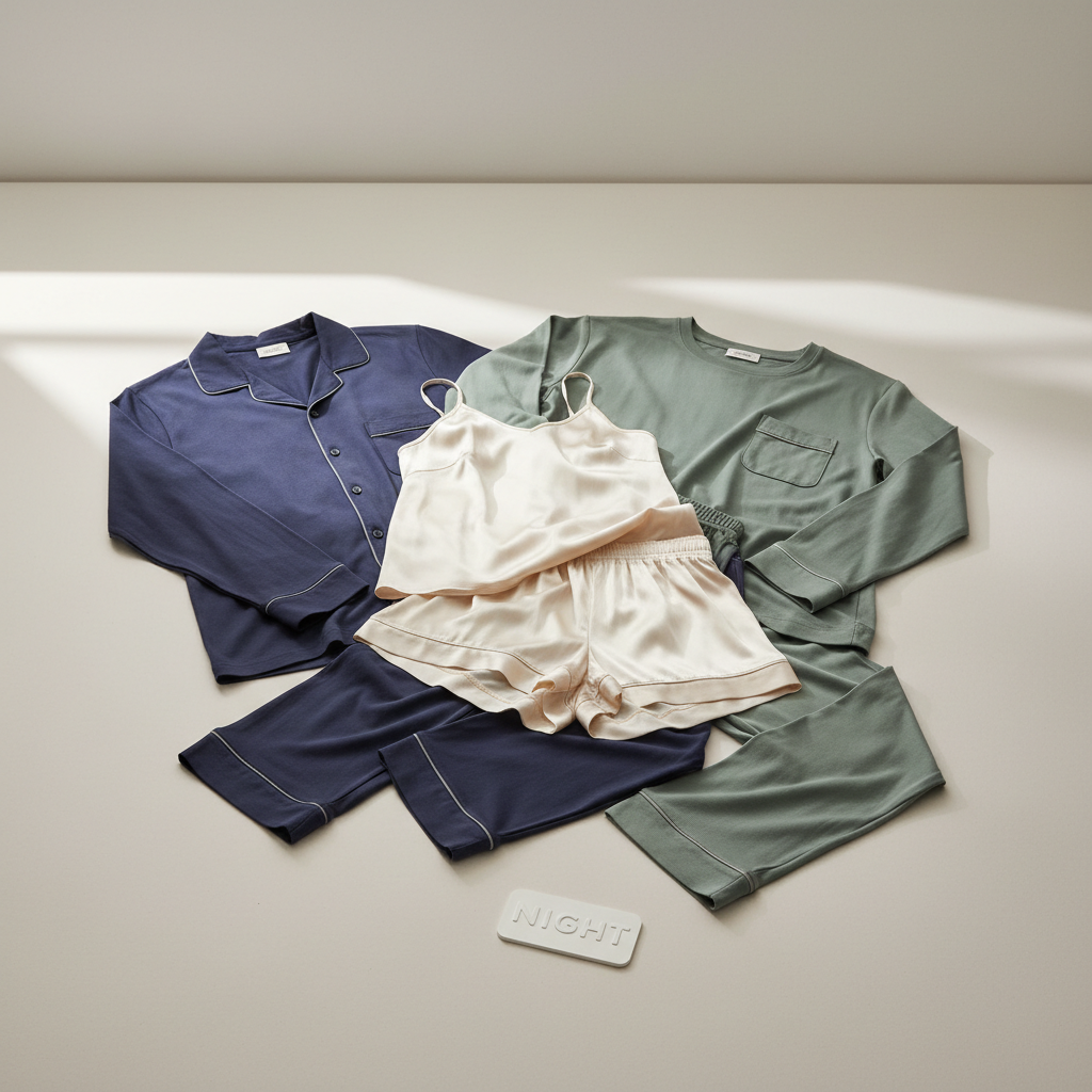 Men's & Women's Silk Sleepwear Set (Pajama Top & Pants)